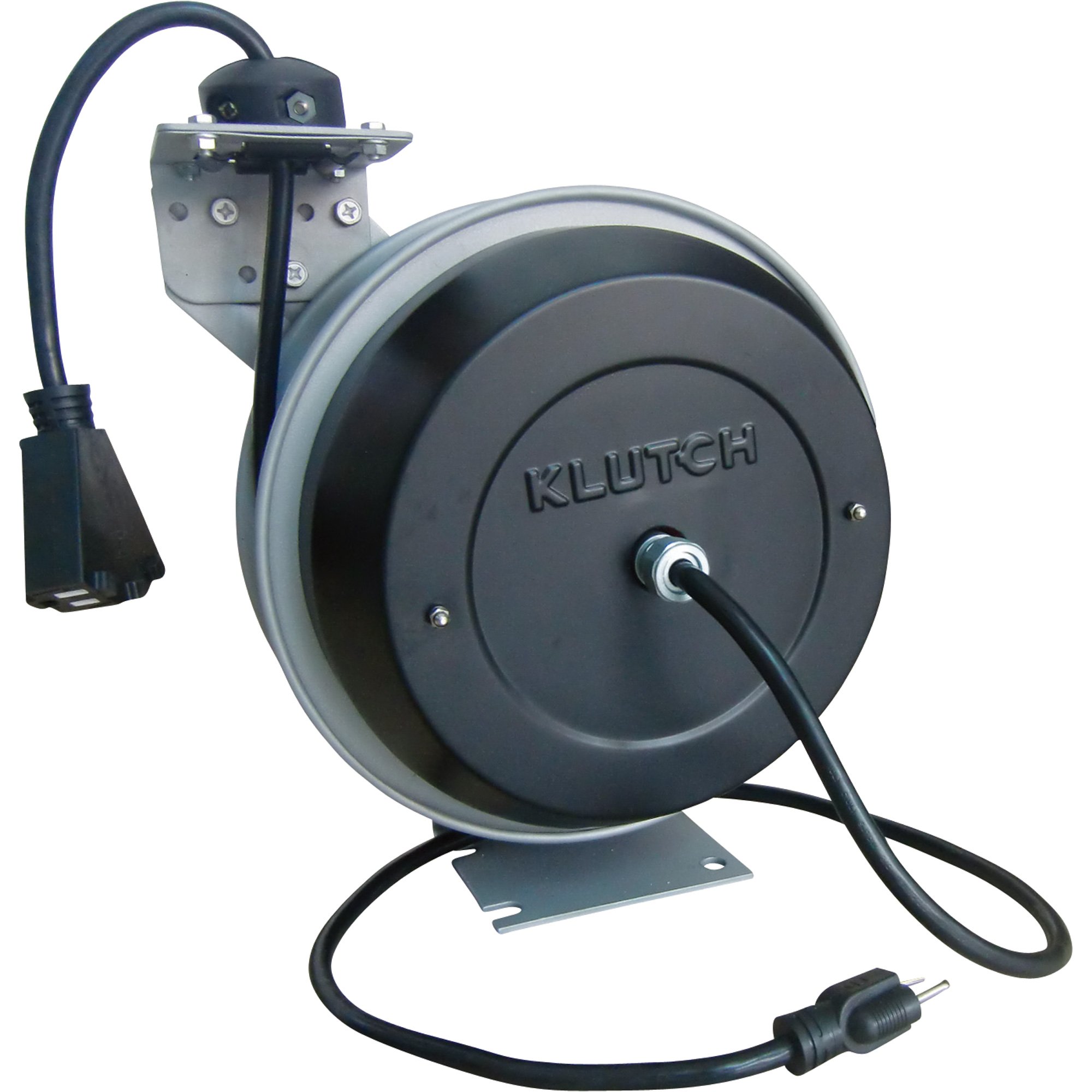 Please see replacement Item# 49582. Klutch Retractable Cord Reel — 50ft., 12/3 Cord, 15 Amps, Model# 21702001